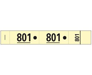 Boekje 50 vestiairetickets 3 luiken met perforaties - Formaat 20x3cm - Geel
