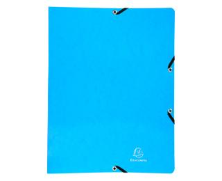 Raccoglitore chiusura con elastici 2 anelli 15mm Iderama - A4 - Azzurro