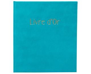 Livre d'or 140 pages tranche or Skandi - Turquoise