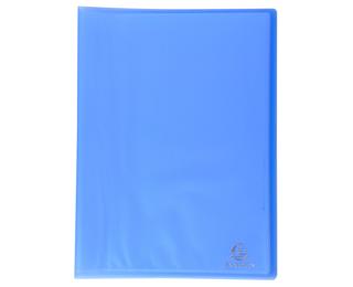 Portalistino Chromaline polipropilene flessibile tras, 40 buste liscio - A4 - Blu