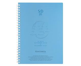 Agenda de bureau SAD 20S Linicolor 15 x 21 cm Semainier Septembre 2026 à Décembre 2027 - 16 mois - Coloris aléatoire