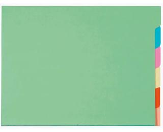 Paquete de 10 Subcarpetas con un?eros separadores 6 posiciones Super 210 g/m2 