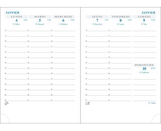 Recharge agenda de poche Horizons 13 9 x 13 cm Semainier Janvier à Décembre 2026 - Tranche naturelle