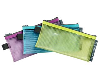 Transparente Tasche/Etui mit Reißverschluss, flexibles Recycling-PP, Kollektion Pop'N Co 