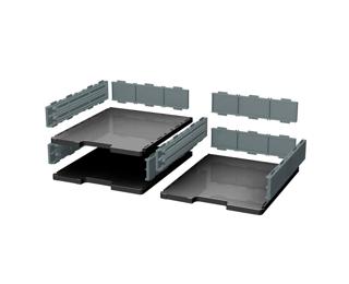 Module de classement Modulodoc set élément de base standard Ecoblack - Gris foncé