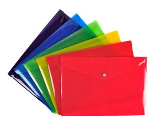 Pochette pression Iderama en polypropylène - Couleurs assorties