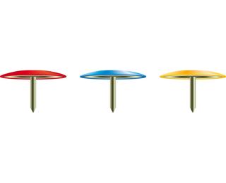 Exacompta Flat-Head Drawing Pins - Assorted colours