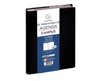 Agenda Forum Campus 12 x 17 cm Journalier Août 2026 à Juillet 2027 - Noir