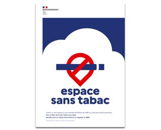 Panneau polypropylène non adhésif Espace sans tabac A5