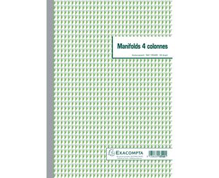 Manifold 4 colonnes 29,7x21cm 50 feuillets dupli autocopiants