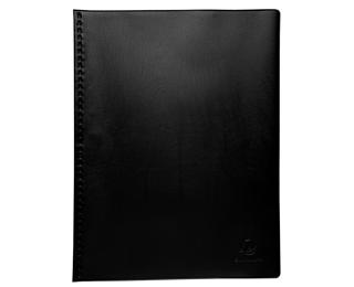 Vega Showalbum met vaste rug PVC - 20 tassen - 40 zichten -A4 - Zwart