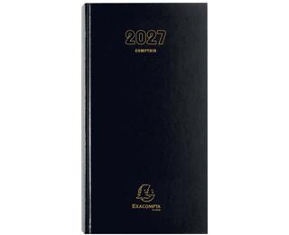 Agenda de bureau Comptoir Euro et cents 15 x 27 cm Journalier 2027 - Noir