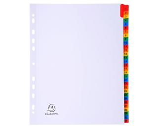 Intercalaires Imprimés numériques carte blanche 160g- 31 positions - A4 Maxi 