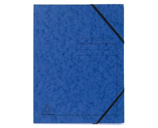 Chemise à élastique sans rabats carte lustrée 355gm2 - A4 - Bleu