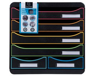 Schubladenbox BIG BOX MAXI, 6 offene Schubladen, Black Office 