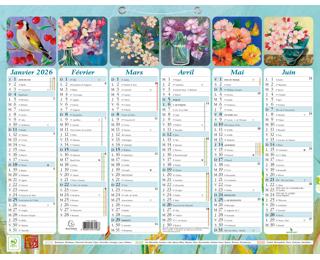 Calendrier Sophie Adde avec illustrations 43 x 33,5 cm Semestriel 2026 - Visuel
