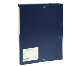 Archivbox mit Gummizugverschluss A4, Rückenbreite 40mm, Forever PP - Blau