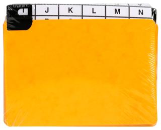 Packung mit 24 Trennblättern mit Fensterreitern aus Metall, alphabetisch, 105x148 mm - Schwarz