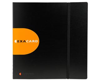 Porte cartes de visite Exacard à pochettes détachables 320 cartes Exactive® - 26,5x25cm 