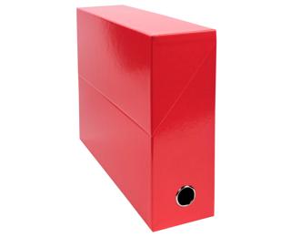 Cajas de transferencias Iderama® - Lomo: 90 mm - A4 - Rojo