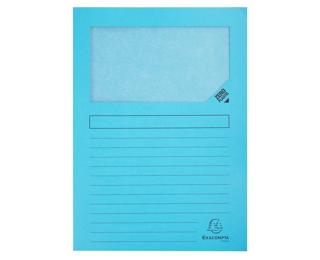 Paquet de 100 chemises à fenêtre SUPER 160g/m2 - 22x31cm - Bleu clair