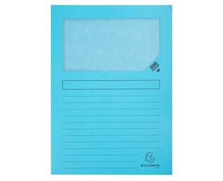Pack of 100 window folders SUPER 160gsm - 22x31cm - Light blue