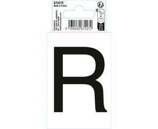 Autocollant PVC adhésif antidérapant lettre R - Noir