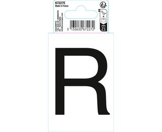 Autocollant PVC adhésif antidérapant lettre R - Noir