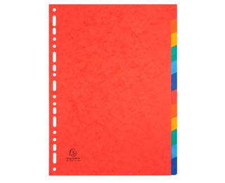 Intercalaires carte lustrée 225g 12 positions - A4 