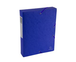 Boite de classement Exabox Dos 60mm Carte lustrée Scotten - A4 - Bleu