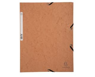 Carpetas con gomas de Cartulina lustrada y 3 solapas, maxi capacity Carpetas con gomas 3 solapas Cartulina lustrada 400 g/m2 - Tabaco