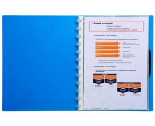 Recharge de 20 pochettes pour protège-documents à anneaux détachables en polypropylène - A4 - Cristal translucide