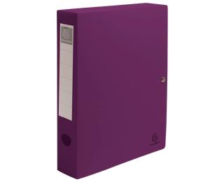 Boite de classement à pression dos 40mm PP recyclé Titane - Couleurs assorties