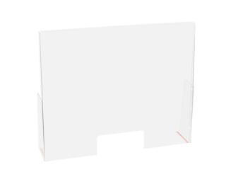Exacompta - réf. 80458D - ExaScreen Barrière de protection contre les éternuements et les postillons - Vitrine Pare-haleine ou hygiaphone de comptoir (à poser) H58cmXL95cm - Cristal