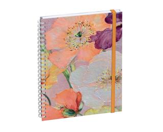 Agenda de bureau Lady 20S spiralé Sophie Adde 15 x 21 cm Semainier Janvier à Décembre 2027 Fleurs - Visuel