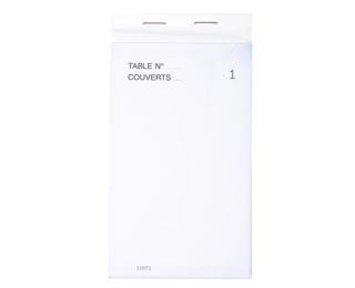 Bloc Maître d'Hôtel 50 feuillets autocopiants numérotés en tripli - Format 8x15 cm