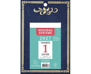 Bloc éphéméride neutre Skytos support plaque imprimée 14 ,5 x 21,5 cm 2027 