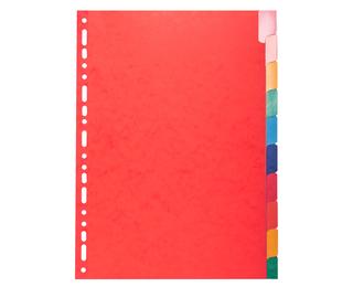 Intercalaires Carte lustrée 225g avec onglets renforcés - 10 positions - A4