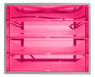 Module de classement Ecobox Linicolor 4 tiroirs - Framboise
