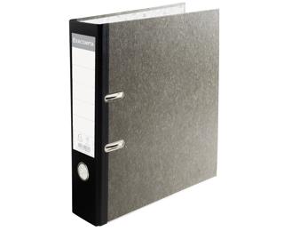 Prem'Touch® Ordner met hefboom - rug 80mm - A4 - Grijs-Zwarte rug