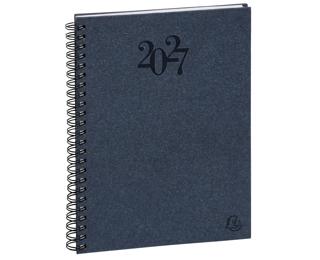 Agenda de bureau Semainier Pratic 19S spiralé Carte Napura 14 x 18 cm Janvier à Décembre 2027 - Couleurs assorties