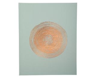 Gästebuch 100 Seiten gold, 27x22cm, Ellipse Grün - Grün