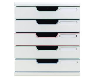 Module de classement Modulo 5 tiroirs Autentik - Couleurs assorties
