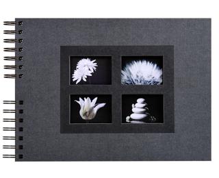 Album photos à spirales 50 pages noires Passion - 32x22 cm 