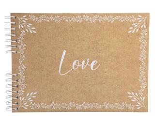 Fotoalbum met spiraal, 50 blz - Formaat 32x22cm - KRAFT - Design