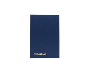 Exacompta Guildhall Account Book 298 x 203mm in Size, Hardback Vinyl Cover, 95gsm Ledger Quality Paper, Traditionally Sewn 8 Cash Columns - Blue
