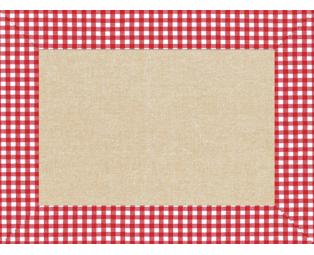 Barquette de 400 sets de table papier gaufré recyclé 80g/m2, Lin Vichy - Format 30x40cm