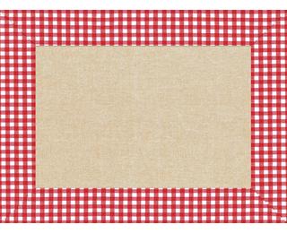 Barquette de 400 sets de table papier gaufré, Lin Vichy - Format 30x40cm 