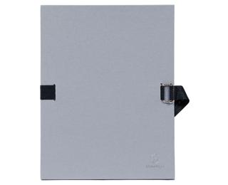 Faldone con dorso estensibile fino a 13cm carta telata - 24x32cm - Grigio