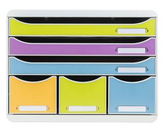 Module de classement Store Box 6 tiroirs Pop N'Co - Couleurs assorties